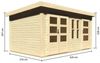 Mittelwandhaus Schönbuch 2 - 426x276 cm, 38 mm Holz naturbelassen, Karibu Bild 2