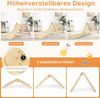 7 in 1 Klettergerüst Kletterdreieck mit Rutsche Kletterdreieck für Kinder ab 3 Jahren Natur Bild 5
