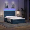vidaXL Ottoman-Bett mit Matratze & LEDs Blau 140x200 cm Stoff 3313933 Bild 3