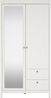Dmora Kleiderschrank 2 Türen Lagertha, Schlafzimmermöbel, Schrank, Garderobe, 102x58 h199 cm, Weiß Bild 5