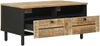 vidaXL Couchtisch Braun und Schwarz 80 x 54 x 40 cm Massivholz Mango 4018857 Bild 3