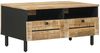 vidaXL Couchtisch Braun und Schwarz 80 x 54 x 40 cm Massivholz Mango 4018857 Bild 2