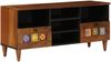 vidaXL TV-Schränk mit Regal Walnuss 100 x 33 x 46 cm Massivholz Mango 4018242 Bild 2