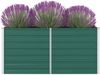 Hochbeet für Garten OSKAR Grün 160x80x77cm Verzinkter Stahl Hochbeet Metall Gartenbeet Kräuterbeet Blumenbeet Beet hoch Frühbeet für Garten Gemüsebeet Bild 3