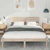 vidaXL Bettrahmen mit Kopfteil Braun 140 x 220 cm Massives Kiefernholz 872332 Bild 3
