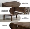 MODFU Kommode moderne Kleiderschrankkommode mit 4 Schubladen (Modernes Design im Mid-Century Stil, Viel Stauraum, Aufbewahrungsschrank für Wohnzimmer, Schlafzimmer und Flur, Walnuss, 60 cm L x 40 cm B x 90 cm H), mit 4 Schubladen Bild 3