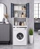 VCM Badmöbel Waschmaschinenschrank Flonali 921298 Weiß / Anthrazit H. 179 x B. 63 x T. 23 cm Bild 5