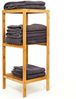 Regal Mehrzweckregal 4 Etagen 34 x 110 x 33 cm (BxHxT) kombinierbar Bambus Bambus Bild 2