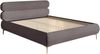 Selsey 'Roule Cord' Polsterbett 140x200 mit Cordstoff und goldfarbenen Füßen, Grau Bild 4