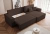 Ecksofa Schlafsofa Sofa ADARA MAX in Stoff Poso Braun Ottomane Rechts Bild 4