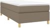 vidaXL Boxspringbett mit Matratze Taupe 100x200 cm Stoff 3144502 Bild 3