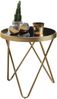 Finebuy 'Daina' Design Beistelltisch, Schwarz/Gold matt, 42 x 46 x 42 cm rund Bild 1