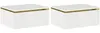 Vente-unique - VUKIA Bedside table Holz, Platte Weiß - B 38,2 cm x H 19,8 cm x L 48,5 cm Bild 4
