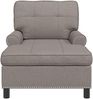 vidaXL Lounge-Liege mit Kissen Taupe 91 x 157 x 91 cm Stoff 42022935 Bild 4