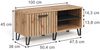 Schuhbank Amber Eiche Wotan 100 x 45 cm Vicco Bild 2