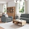 vidaXL Sofa 3 pcs Dunkelgrau 220 x 80 x 84 cm Leinenmischgewebe 3324610 Bild 3