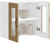 vidaXL Küchen-Hängeschrank mit Glastür Kalmar Artisan-Eiche Holzwerkstoff 853676 Bild 5