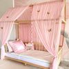 Baby Fancyroom Betthimmel Betthimmel Tüll Hausbett Kinderbett 2 Stück 340cm 380cm Montessori (3-tlg. Set mit 2 Stück Betthimmel und einer 20er Pomponkette, Baldachin, Kinder Betthimmel, Moskitonetz Baldachin Himmel Deko Set), Betthimmel für Hausbett Mo... Bild 2