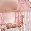 Baby Fancyroom Betthimmel Betthimmel Tüll Hausbett Kinderbett 2 Stück 340cm 380cm Montessori (3-tlg. Set mit 2 Stück Betthimmel und einer 20er Pomponkette, Baldachin, Kinder Betthimmel, Moskitonetz Baldachin Himmel Deko Set), Betthimmel für Hausbett Mo... Bild 3
