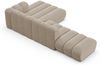 Micadoni Modulares Ecksofa offen Lupine 5-Sitzer Rechts Chenille Eden Dunkelbeige Bild 4
