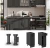Küchenunterschrank R-Line Anthrazit Landhaus 30 cm ohne Arbeitsplatte Vicco Bild 2