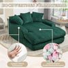 Schlafsofa, Cord Cloud Couch mit 3 weichen Kissen, Bodensofa für Wohnzimmer, Wohnung, Büro, Cord, Smaragdgrün Bild 3