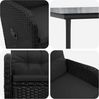 vidaXL Sofa-Tischset 7 pcs PE Rattan und pulverbeschichteter Stahl 3422461 Bild 5