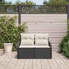 vidaXL Gartensofa mit Kissen Schwarz 121 x 62 x 69cm Poly-Rattan 42006722 Bild 3