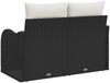 vidaXL Gartensofa mit Kissen Schwarz 121 x 62 x 69cm Poly-Rattan 42006722 Bild 4