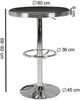 Wohnling 'KING' American Diner Bartisch, rund, Aluminium Kunstlederbezug, Ø 60 cm Bild 2