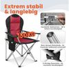 HOMECALL Campingstuhl Hochlehner Klappstuhl Gartenstuhl Angelstuhl mit Angenehme Polsterung (Packung, 2 St), bis 150 KG, mit Seitentasche und Getränkehalter für Camp Garten Balkon Bild 4