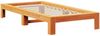 vidaXL Massivholzbett ohne Matratze Wachsbraun 100x200 Kiefernholz 855324 Bild 3