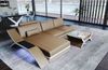 Couch Calabria L Form in Leder - Büffelleder - sandbeige-weiß - Links Bild 2