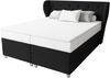 99rooms Hermes Boxspringbett 140x200 cm Strukturstoff INARI Schwarz Bonell-Federung Bild 5