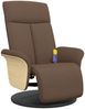vidaXL Massagesessel mit Fußteil Braun Stoff 356536 Bild 2