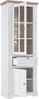 FORTE Iloppa Vitrine mit LED Beleuchtung, Holzwerkstoff, Grau/Weiß, 75,6 x 209,8 x 44,3 cm Bild 5