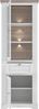 FORTE Iloppa Vitrine mit LED Beleuchtung, Holzwerkstoff, Grau/Weiß, 75,6 x 209,8 x 44,3 cm Bild 4