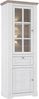 FORTE Iloppa Vitrine mit LED Beleuchtung, Holzwerkstoff, Grau/Weiß, 75,6 x 209,8 x 44,3 cm Bild 3