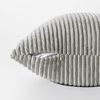 Topfinel Kissenhülle 50x50 grau Kordsamt gestreift 2er Set deco couch zier Bild 3