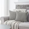 Topfinel Kissenhülle 50x50 grau Kordsamt gestreift 2er Set deco couch zier Bild 4