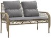 vidaXL 4-tlg. Garten-Sofagarnitur mit Kissen Beige Poly Rattan 368731 Bild 4