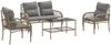 vidaXL 4-tlg. Garten-Sofagarnitur mit Kissen Beige Poly Rattan 368731 Bild 3