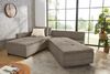 Ecksofa-Dauerschläfer Doppelbett Federkern Bettkasten Couch in Cord Braun Taupe Bild 4