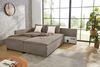 Ecksofa-Dauerschläfer Doppelbett Federkern Bettkasten Couch in Cord Braun Taupe Bild 5