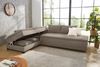 Ecksofa-Dauerschläfer Doppelbett Federkern Bettkasten Couch in Cord Braun Taupe Bild 3