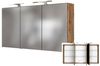 Badezimmer Set 4-tlg. LOUROSA-03 in Wotaneiche Nb. mit matt grau inkl. LED-Beleuchtung und Mineralgussbecken, B/H/T: ca. 180/200/47 cm Bild 3
