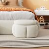 Polsterbett mit LED-Beleuchtung und Sitzhocker (90x200 cm), Enzelbett mit Stauraum, Samt Bild 5