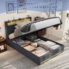 REDOM Polsterbett mit Premium-Samt – Stabil, Komfortabel, Zeitlos (Robuster Holz-Eisen-Rahmen • Atmungsaktiver Schaum • Inklusive Lattenrost, 2-tlg), Mit LED-Lichtleiste und USB-Aufladung Bild 2
