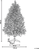Künstlicher Weihnachtsbaum schneebedeckt 180 cm weiß MASALA Bild 2