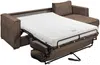 Vente-unique - LORETO Sofa SamtStoff Braun - B 223 cm152 cm x H 90 cm x L 298 cm Bild 3